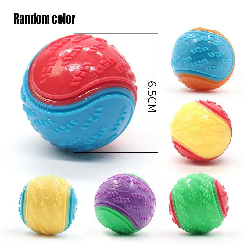 Bite-resistant Pet Dog Toy Rubber Ball Beef-flavored Elastic Ball To Prevent Dog From Destroying Things Dog Training Supply