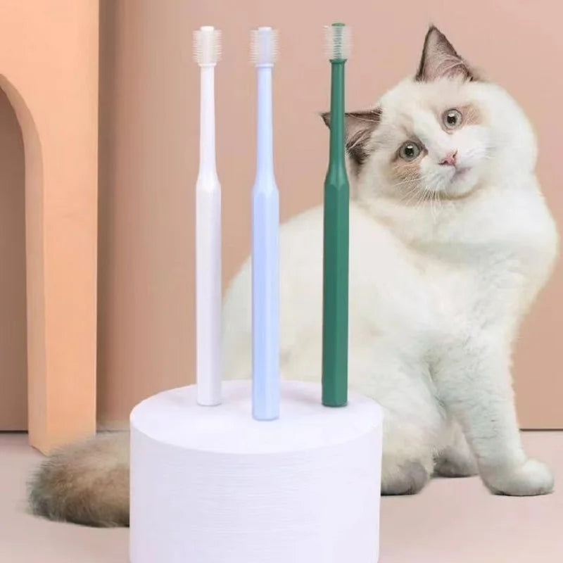 360-Degree Pet Toothbrush – Cat & Dog Teeth Care for Bad Breath, Tartar Removal, and Oral Hygiene.