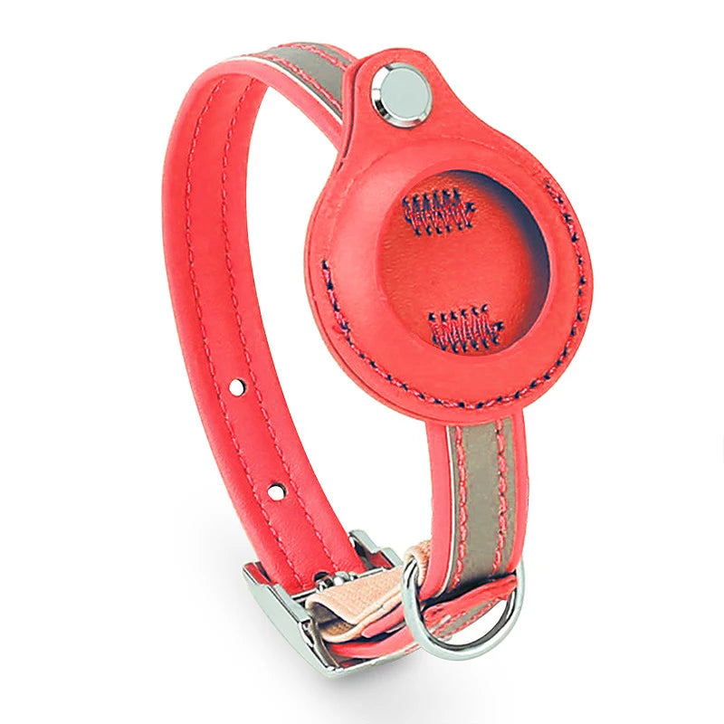 Anti-Lost Pet Cat Collar – Waterproof Reflective Collar with Apple Airtag Holder for Tracking and Positioning (Air Tag not Included).