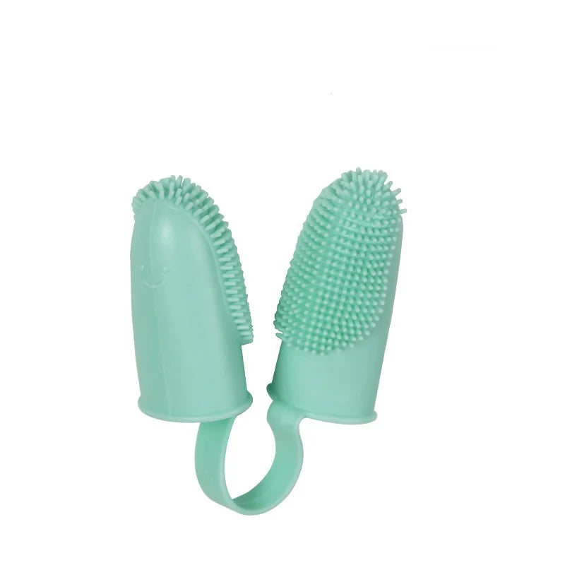 Dog Super Soft Double Finger Toothbrush – TPR Pet Teeth Cleaning Tool for Bad Breath & Oral Care.