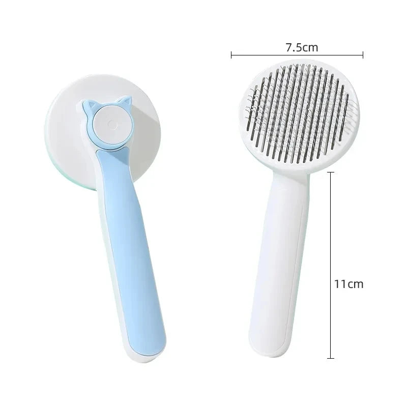 Self Cleaning Slicker Brush for Dog and Cat Removes Undercoat Tangled Hair Massages Particle Pet Comb Improves Circulation