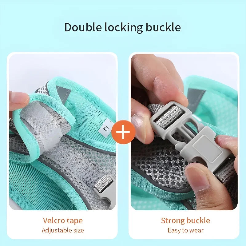 Adjustable Pet Harness Leash Set for Small Pets