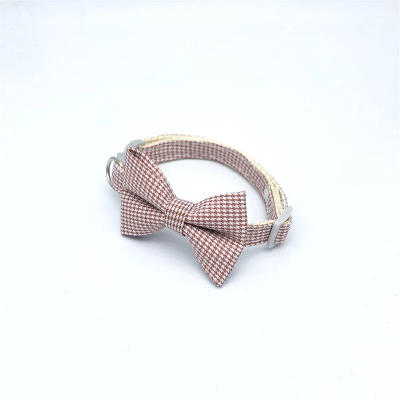 Adjustable Pet Collar with Cute Bow & Bell – Soft, Durable Cat & Dog Necklace for Kittens, Puppies & Pets.