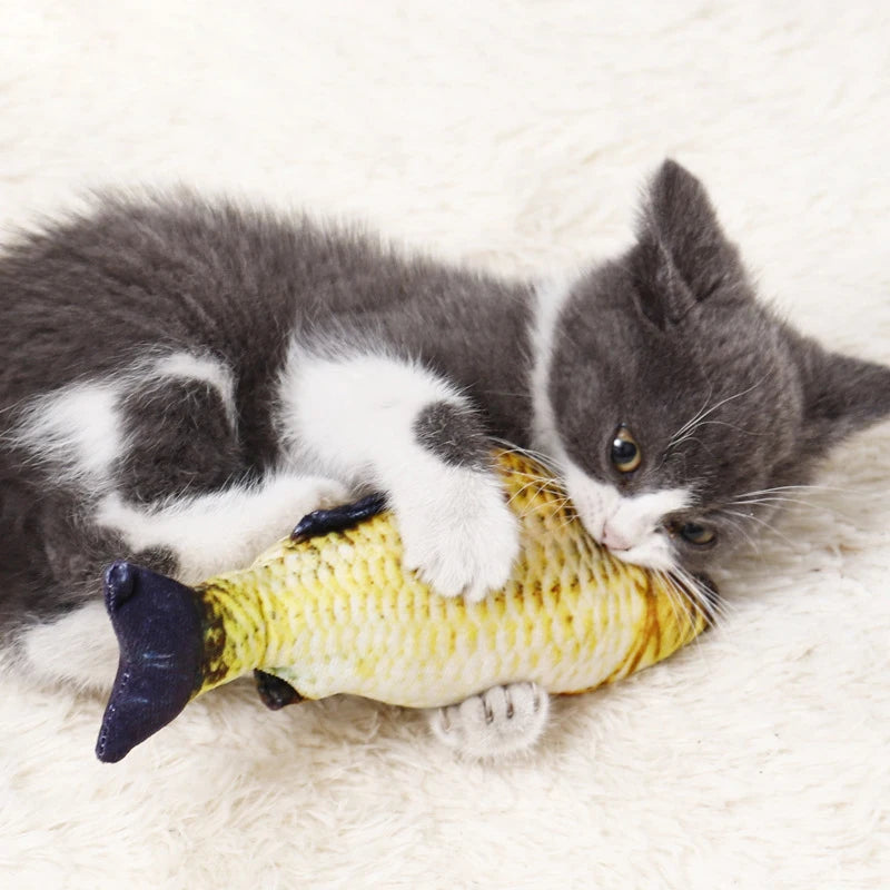 Cat Toy Training Entertainment Fish Plush Stuffed Pillow 20Cm Simulation Fish Cat Toy Fish Interactive Pet Chew Toy Pet Supplies