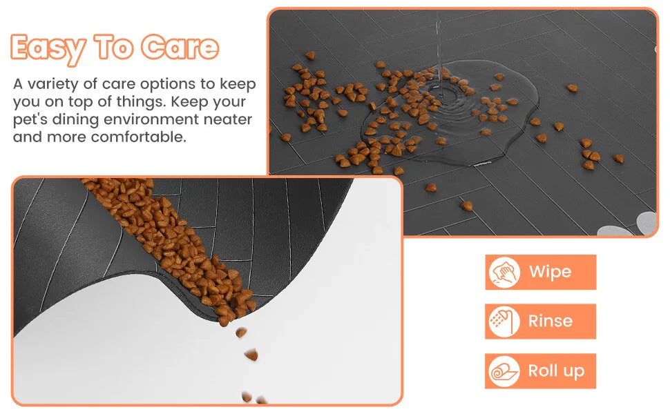Dog Food Mat -Absorbent Dog Cat Mat for Food and Water Bowl, Quick Dry Dog Bowl Mat Dog Accessories-Dog Water Matt for Sloppy Drinkers