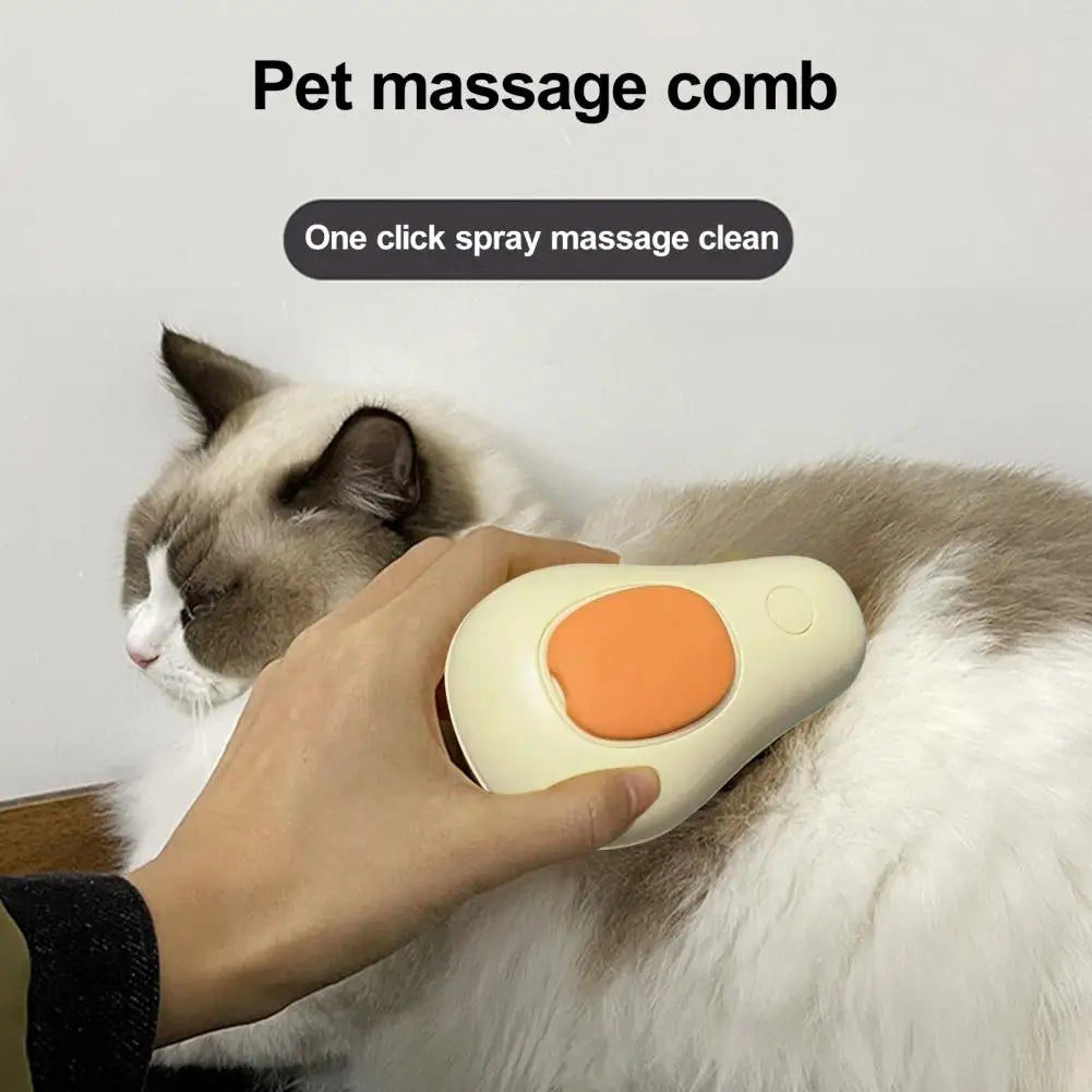 Pet Steam Brush Tangled Fur Brush for Pets 3-in-1 Self-cleaning Pet Massage Brush for Gentle Dog Shedding for Removing for Cats