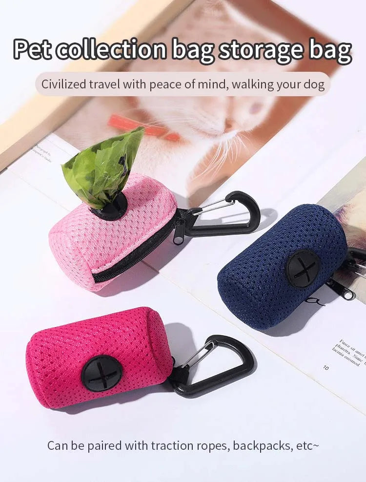 Dog Poop Bag Dispenser Hangingable Dog Poop Bag Holder Poo Bags Dispenser for Dogs Walking Garbage Bags Dispensers Pet Supplies