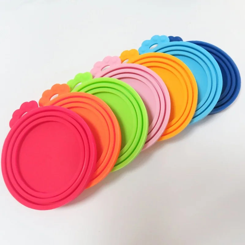 Silicone Canned Lid Sealed Feeders Food Can Lid For Puppy Dog Cat Storage Top Cap Reusable Cover Lid Health Pet Daily Supplies