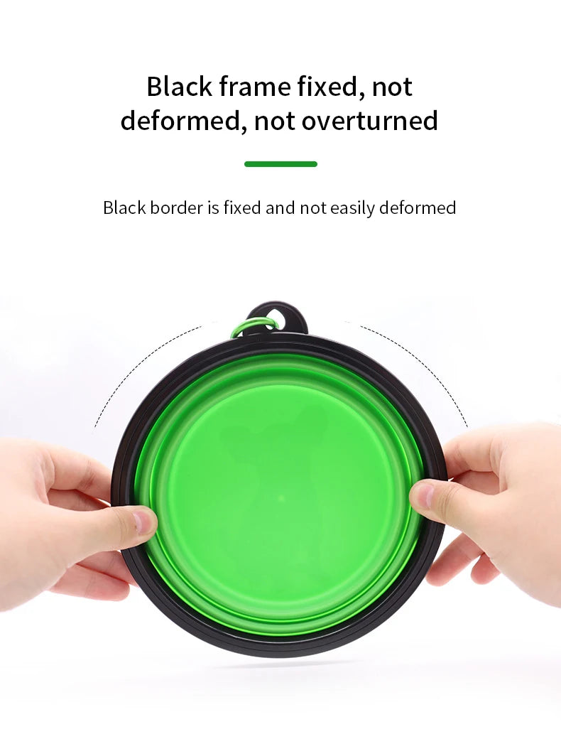 350ML Foldable Silicone Pet Bowl Portable Puppy Food Container Collapsible Feeder for Outdoor Camping Dog Accessories