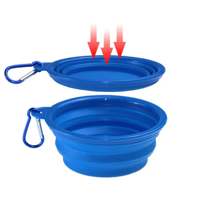 350ML Foldable Silicone Pet Bowl Portable Puppy Food Container Collapsible Feeder for Outdoor Camping Dog Accessories
