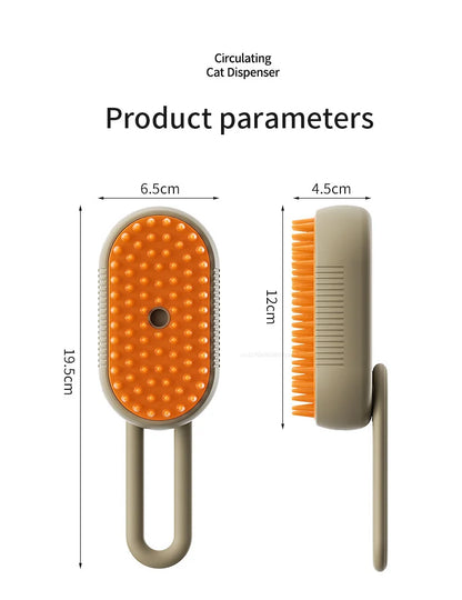 Pet Steam Brush Cat Dog Cleaning Steamy Spray Massage Beauty Comb 3 In 1 Hair Removal Grooming Supplies Pets Accessories