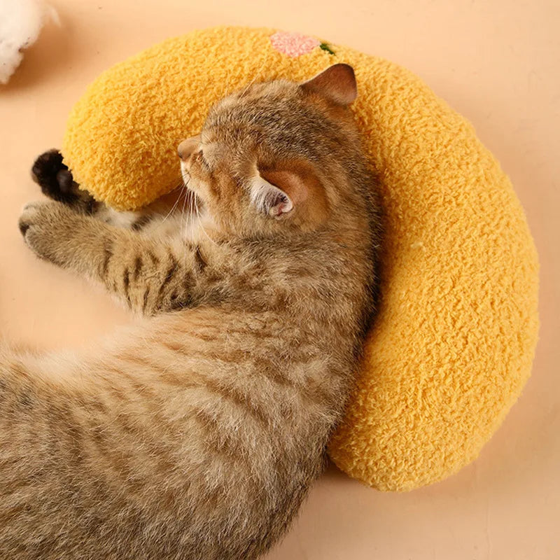 Little Pillow for Cats Fashion Neck Protector Deep Sleep Puppy U-Shaped Pillow Cat Pillow Kitten Headrest Dog Sleeping Pillow