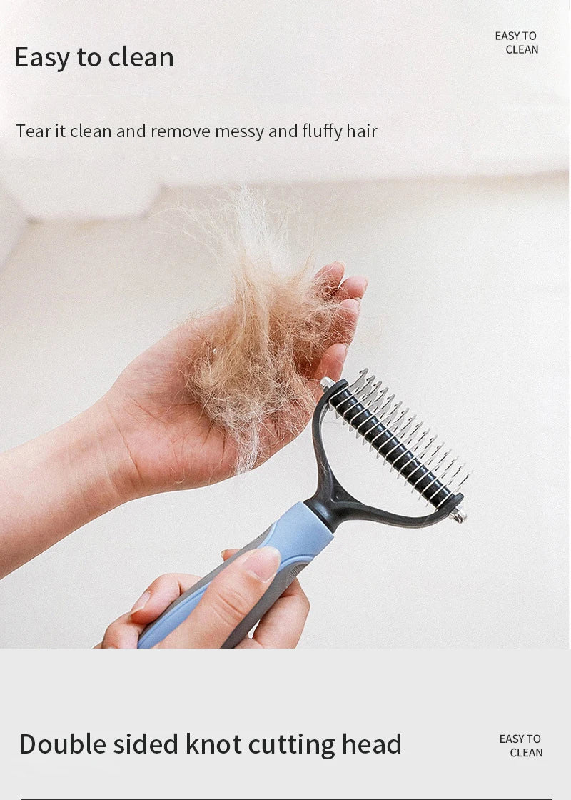 Professional Pet Deshedding Brush Dog Hair Remover Pet Fur Knot Cutter Puppy Cat Comb Brushes Dogs Grooming Shedding Supplies