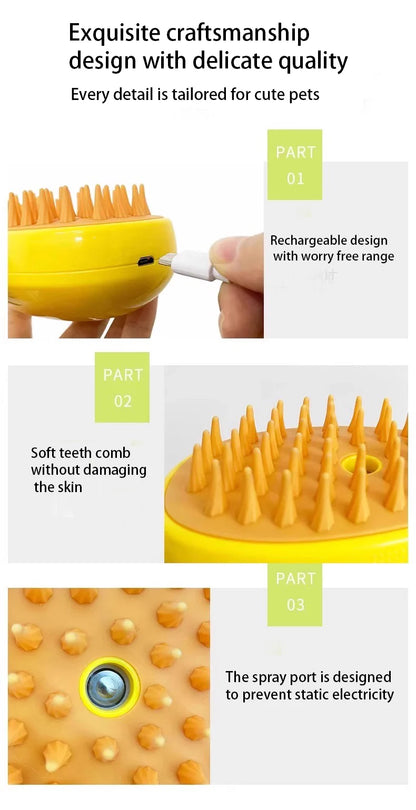 Pet Spray Massage Comb Cat Hair Comb Cat Dog De Floating Hair Comb Anti Flying Hair Brush Cleaner Bath Brush