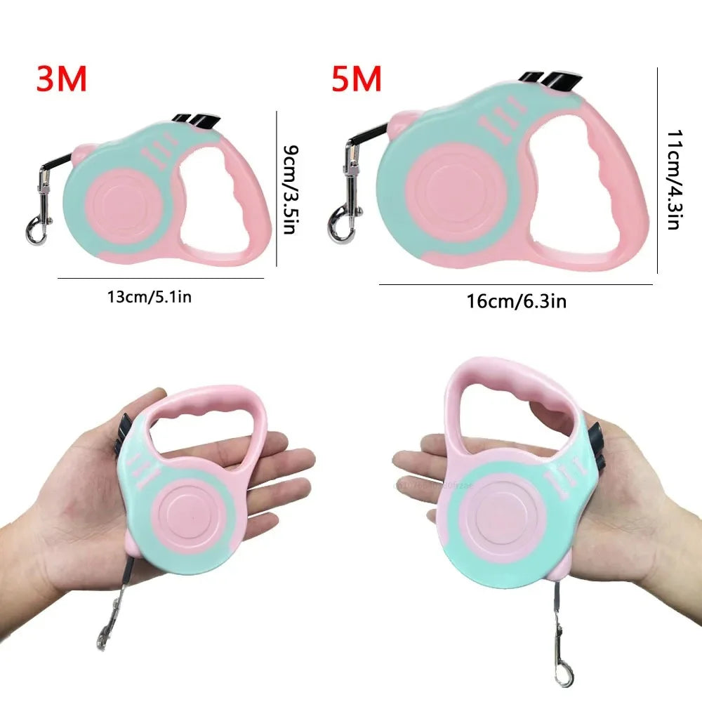 3 Meters 5 Meters Retractable Dog Leash Pet Leash Traction Rope Belt Automatic Flexible Leash For Small Medium Large Dog Product