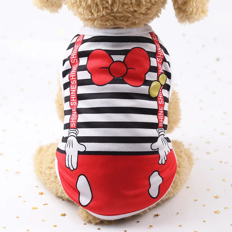 Pet Dog Clothes Clothing Cartoon  Puppy Dogs Soft Vests Summer Shirt Casual T-Shirt for Small Pet Supplies vest for dogs