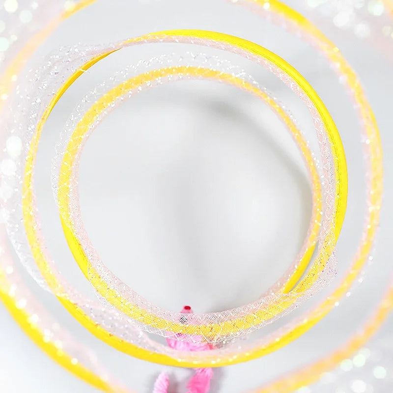 Folded Cat Tunnel S Type Cats Tunnel Spring Toy Mouse Tunnel With Balls And Crinkle Cat Outdoor Cat Toys For Kitten Interactive