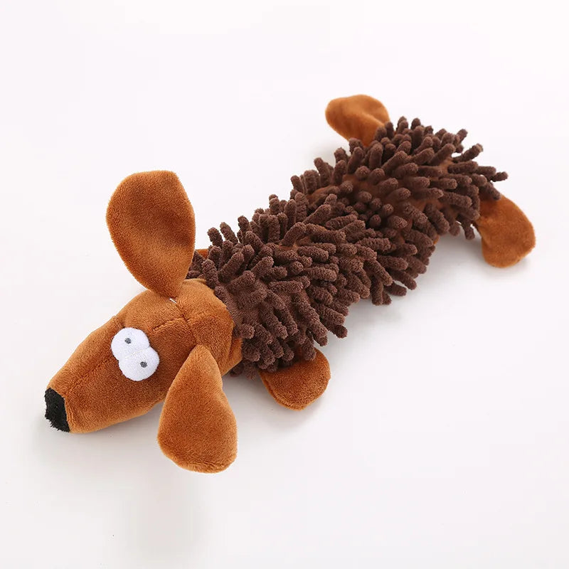 Durable Low Price Pet Dog Plush Toy Animal Shape with Squeaky for Small Dogs Chihuahua Yorkshire Bichon Puppy Chew Cleaning Toys