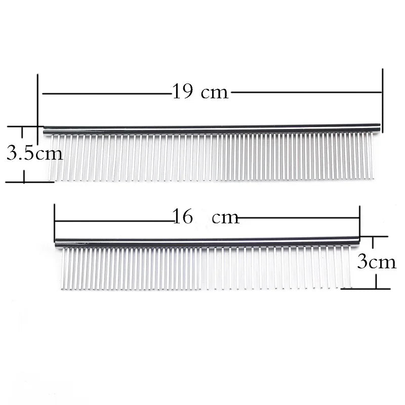 Pet Dematting Comb Stainless Steel Pet Grooming Comb for Dogs and Cats Gently Removes Loose Undercoat Flea Comb Pretty&Better
