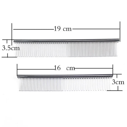 Pet Dematting Comb Stainless Steel Pet Grooming Comb for Dogs and Cats Gently Removes Loose Undercoat Flea Comb Pretty&Better
