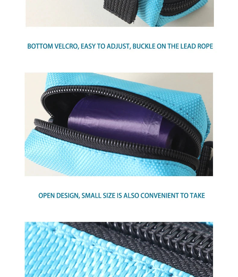 Pet Dog Poop Bag Holder Leash Attachment Adjustable Mini Travel Garbage Bag Dogs Waste Poop Bags Dispenser Pet Cleaning Tools