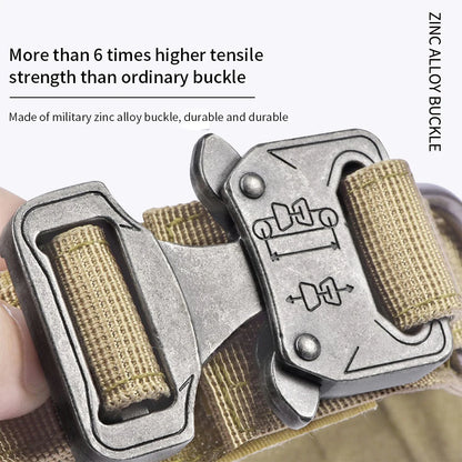 Durable Military Tactical Dog Collar German Shepard Medium Large Dog Collars For Walking Training Dog Collar Control Handle