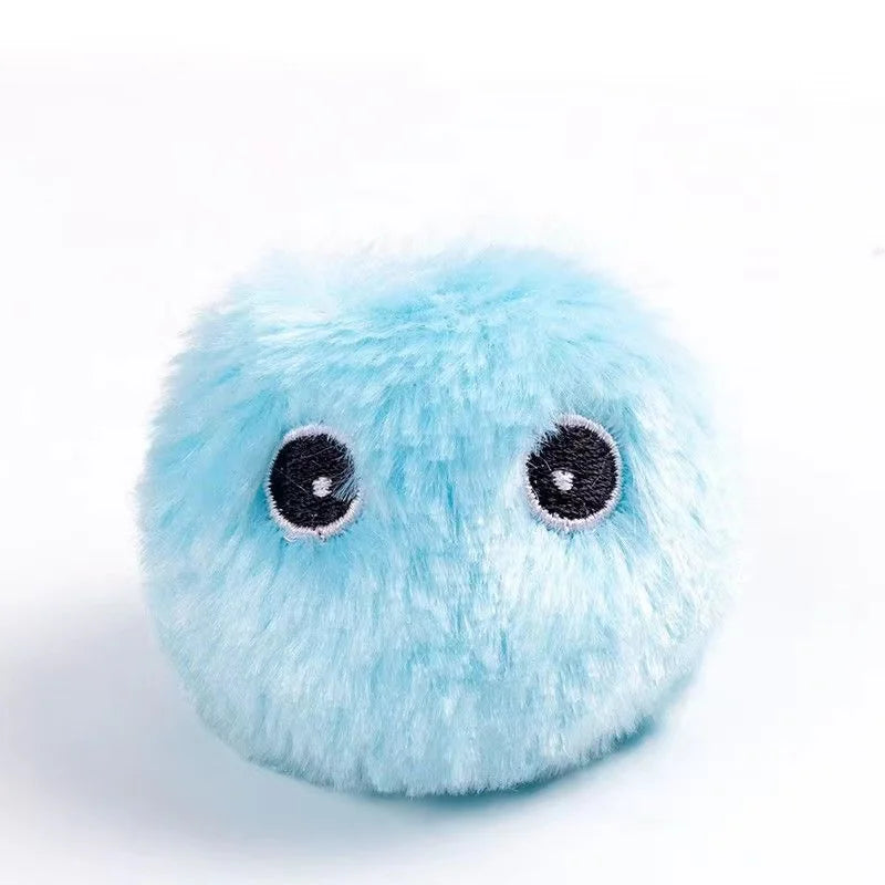 Smart Cat Toys Interactive Ball Plush Electric Catnip Training Toy Kitten Touch Sounding Pet Product Squeak Toy Ball Cat Supplie