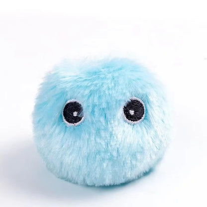 Smart Cat Toys Interactive Ball Plush Electric Catnip Training Toy Kitten Touch Sounding Pet Product Squeak Toy Ball Cat Supplie