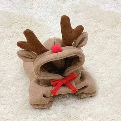 Cute Elk Dog Clothes Reindeer S/M/L Dogs Hoodies Warm Pet Clothing Puppy Cat Costume Coat Chihuahua Mouse Cheese Jacket Suit
