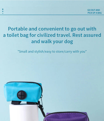Pet Dog Poop Bag Holder Leash Attachment Adjustable Mini Travel Garbage Bag Dogs Waste Poop Bags Dispenser Pet Cleaning Tools