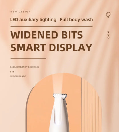 New Dog Paw Trimmer with LED Light Fully Waterproof Pet Hair Trimmer with LED Display Dog Clippers for Grooming 18mm Widen Blade