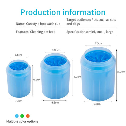 Dog Foot Cup Paw Washer Cleaner Dog Cat Foot Cleaning Brush Soft Silicone Dog Paw Cleaning Dog Paw Cleaning Bucket Accessories