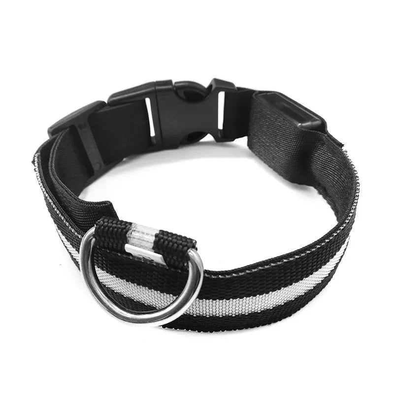 LED Dog Collar Dog Safety Night Light Flashing Necklace Fluorescent Collars Pet Supplies  collar LED lights up