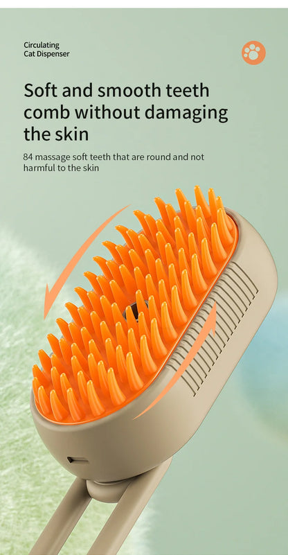 Pet Steam Brush Cat Dog Cleaning Steamy Spray Massage Beauty Comb 3 In 1 Hair Removal Grooming Supplies Pets Accessories