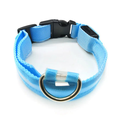 LED Dog Collar Dog Safety Night Light Flashing Necklace Fluorescent Collars Pet Supplies  collar LED lights up
