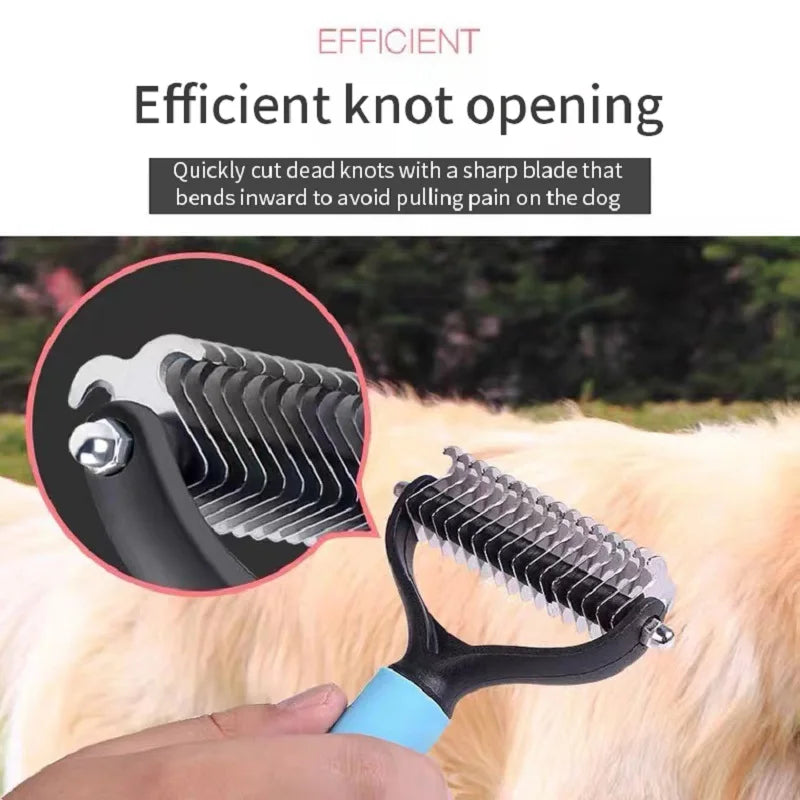 Professional Pet Deshedding Brush Dog Hair Remover Pet Fur Knot Cutter Puppy Cat Comb Brushes Dogs Grooming Shedding Supplies