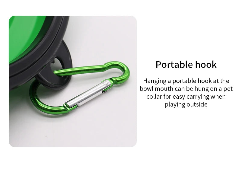 350ML Foldable Silicone Pet Bowl Portable Puppy Food Container Collapsible Feeder for Outdoor Camping Dog Accessories