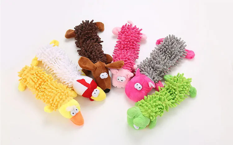 Durable Low Price Pet Dog Plush Toy Animal Shape with Squeaky for Small Dogs Chihuahua Yorkshire Bichon Puppy Chew Cleaning Toys