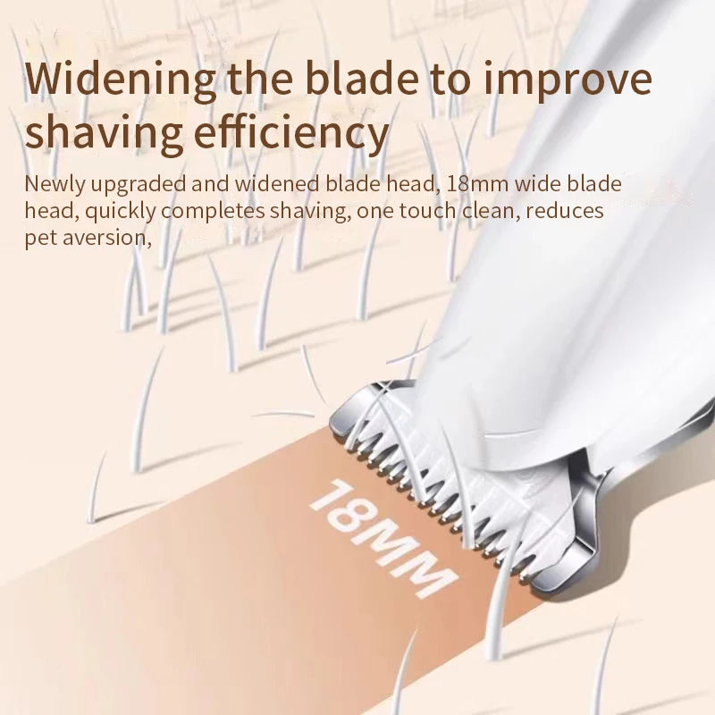 New Dog Paw Trimmer with LED Light Fully Waterproof Pet Hair Trimmer with LED Display Dog Clippers for Grooming 18mm Widen Blade