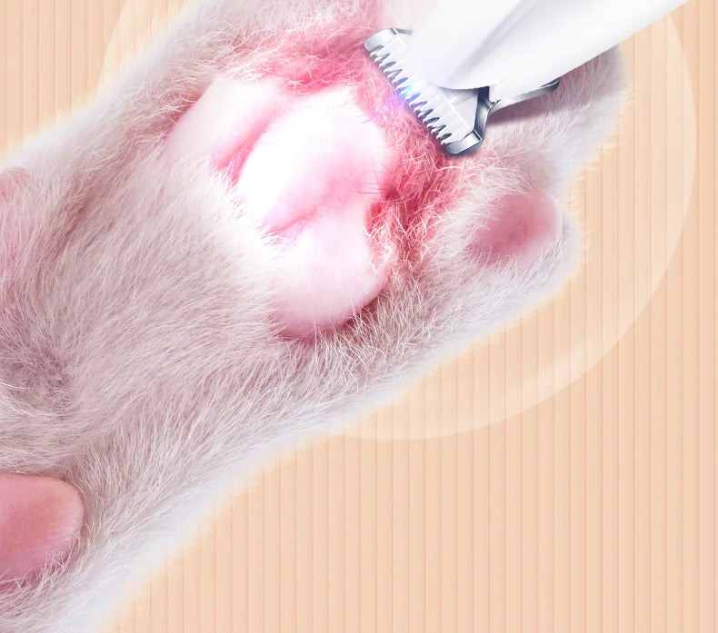 New Dog Paw Trimmer with LED Light Fully Waterproof Pet Hair Trimmer with LED Display Dog Clippers for Grooming 18mm Widen Blade