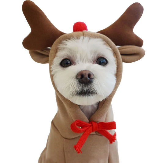 Cute Elk Dog Clothes Reindeer S/M/L Dogs Hoodies Warm Pet Clothing Puppy Cat Costume Coat Chihuahua Mouse Cheese Jacket Suit