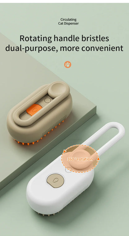 Pet Steam Brush Cat Dog Cleaning Steamy Spray Massage Beauty Comb 3 In 1 Hair Removal Grooming Supplies Pets Accessories