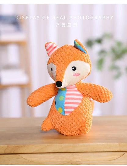 Pet Plush Toy Cat Dog Puzzle Toy Cute Animals Bite Resistant Interactive Squeaky Pet Dog Teeth Cleaning Chew Toy Pet Supplies