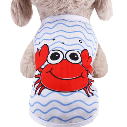 Pet Dog Clothes Clothing Cartoon  Puppy Dogs Soft Vests Summer Shirt Casual T-Shirt for Small Pet Supplies vest for dogs