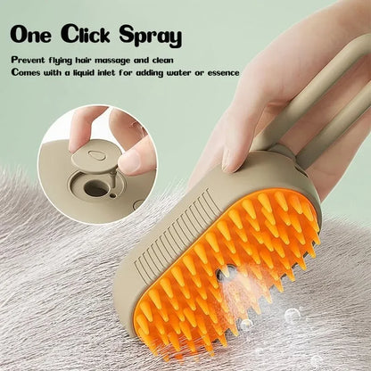 Rechargeable Steam Grooming Brush Steamy To Remove Loose Hair 3 in1 Electric Self Cleaning Spray Dog Brush Massage Pet Combs