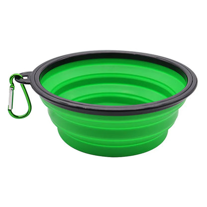 350ML Foldable Silicone Pet Bowl Portable Puppy Food Container Collapsible Feeder for Outdoor Camping Dog Accessories