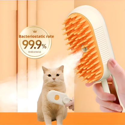 3 in 1 Pet Cat Dog Steamy Spray Cleaning Brush Electric Anti-splashing Hair Removal Massage Brush Pet Grooming Hair Removal Comb