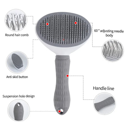 Pet Comb Stainless Steel Needle Comb Dog And Cat Hair Removal Floating Hair Cleaning Beauty Skin Care Pet Dog Cleaning Brush