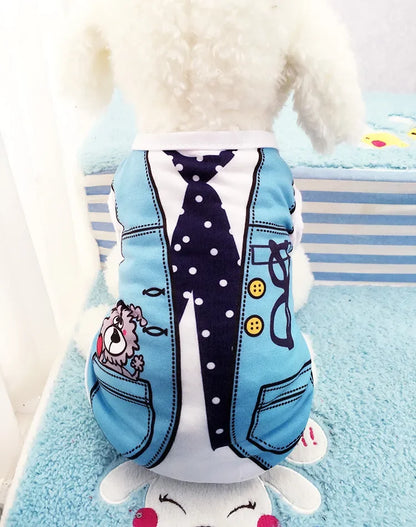 Pet Dog Clothes Clothing Cartoon  Puppy Dogs Soft Vests Summer Shirt Casual T-Shirt for Small Pet Supplies vest for dogs