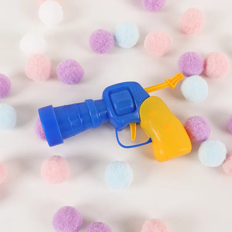 Interactive Launch Training Cat Toys Creative Kittens Mini Pompoms Games Stretch Plush Ball Toys Cat Supplies Pet Accessories